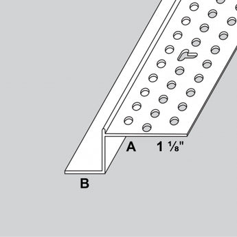 Trim-Tex Vinyl 1/2" x 3/4" Z Shadow Bead