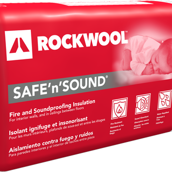 ROCKWOOL Safe'N'Sound Insulation - 3" Thick