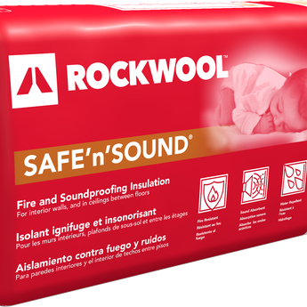 ROCKWOOL Safe'N'Sound Insulation - 3" Thick