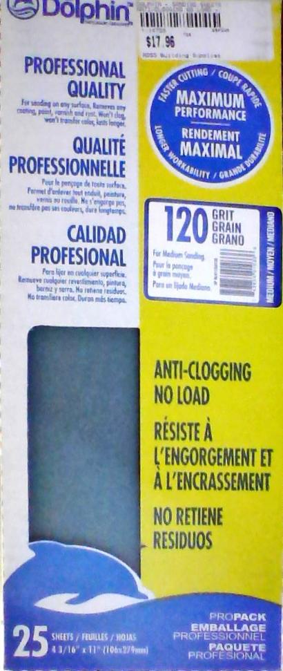Dolphin Pro Grade 4 3/16" x 11" Sanding Sheets